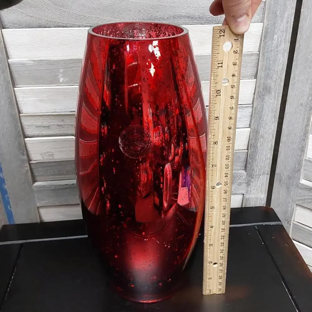 Red Mercury Vase Handmade